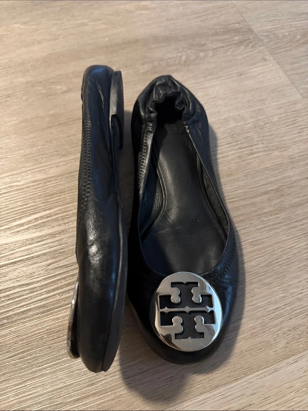 Tory Burch Minnie Leather Travel Ballet Flats